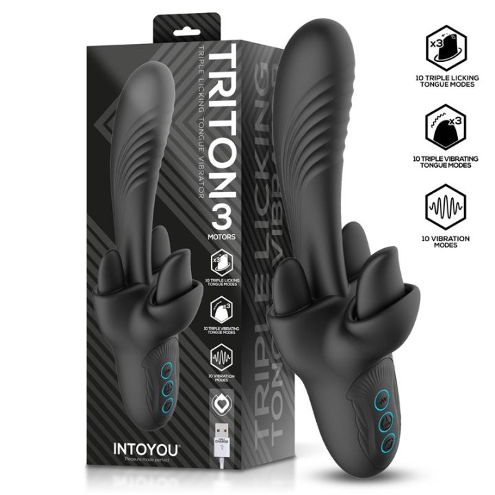 Triton Triple Licking Tongue Vibrator - U-218 - Teknashop Ltd
