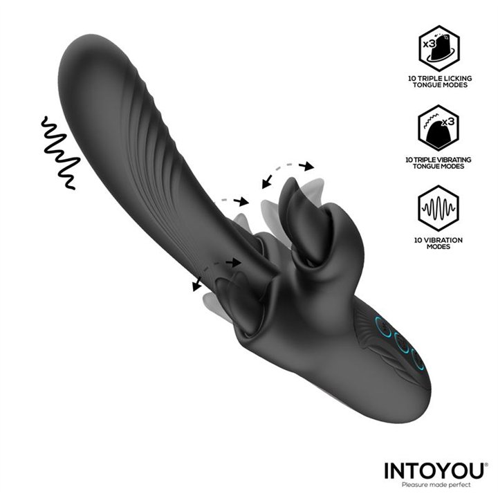Triton Triple Licking Tongue Vibrator - U-218 - Teknashop Ltd