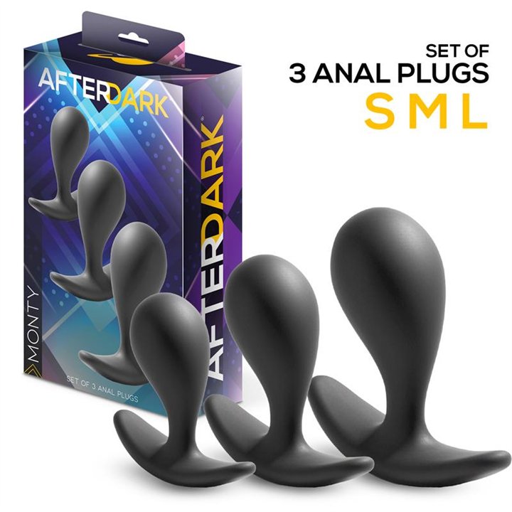 Monty Set of 3 Anal Plugs - AD-152 - Teknashop Ltd