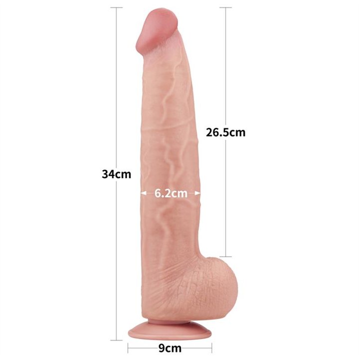 Dildo Dual Layer Sliding Skin 13.5 - LO-LV317053 - Teknashop Ltd