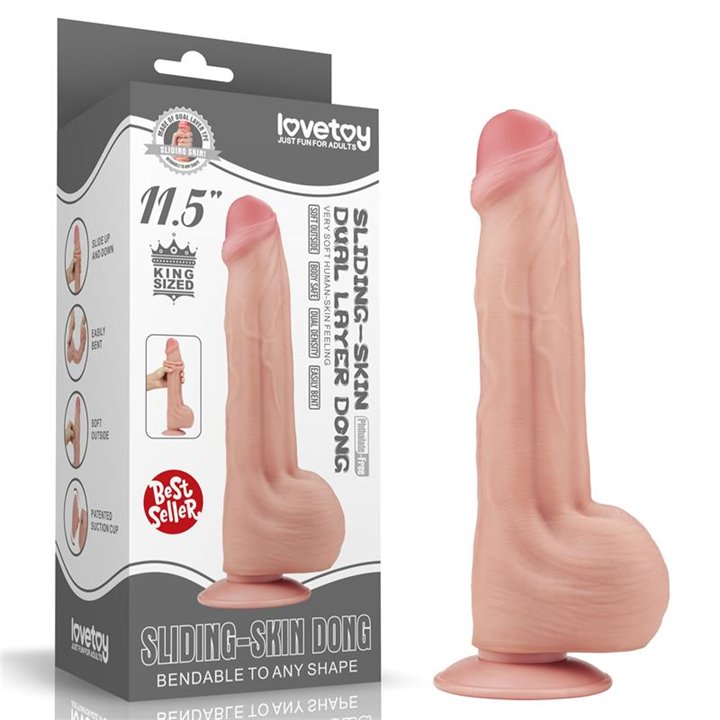 Dildo Dual Layer Sliding Skin 11.5 - LO-LV317051 - Teknashop Ltd