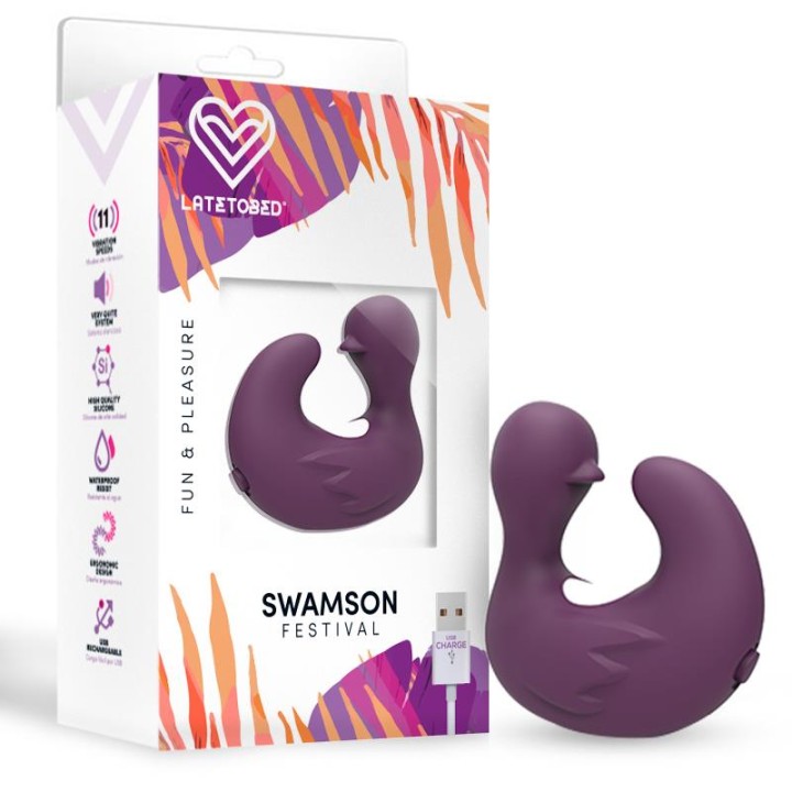 Swamson Stimulator Duckling Thimble USB Silicone Violet - LTB-177 - Teknashop Ltd