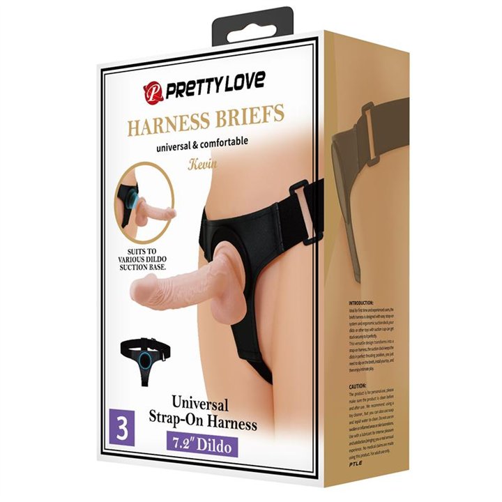 Kevia Harness with Dildo 7,2 - BW-022091NR - Teknashop Ltd