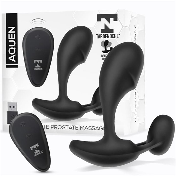 Aquen Prostate and Perineum Stimulator Liquid Silicone Remote Control Magnetic USB - T-145 - Teknashop Ltd