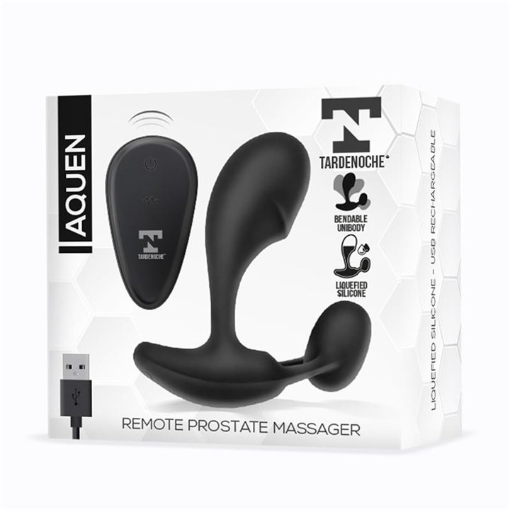 Aquen Prostate and Perineum Stimulator Liquid Silicone Remote Control Magnetic USB - T-145 - Teknashop Ltd