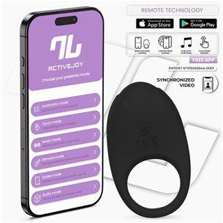 Ringo Vibrating Ring with App Unibody Black - IN-319 - Teknashop Ltd