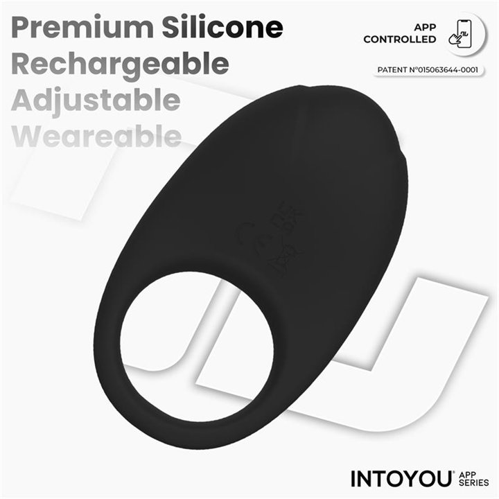 Ringo Vibrating Ring with App Unibody Black - IN-319 - Teknashop Ltd