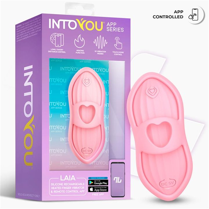 Laia Heated Finger Vibrator and App Pink - IN-130 - Teknashop Ltd