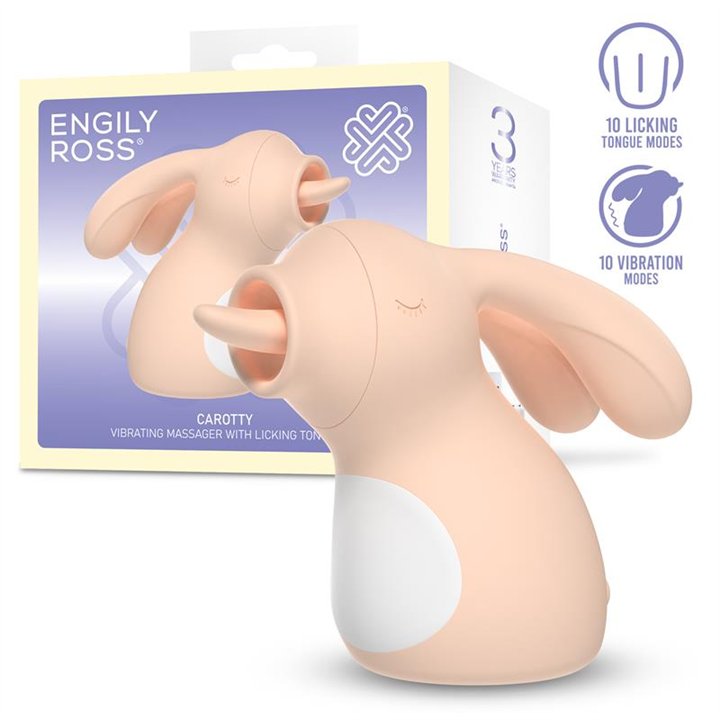 Carotty Massager with Vibration and Licking Tongue - ER00164 - Teknashop Ltd