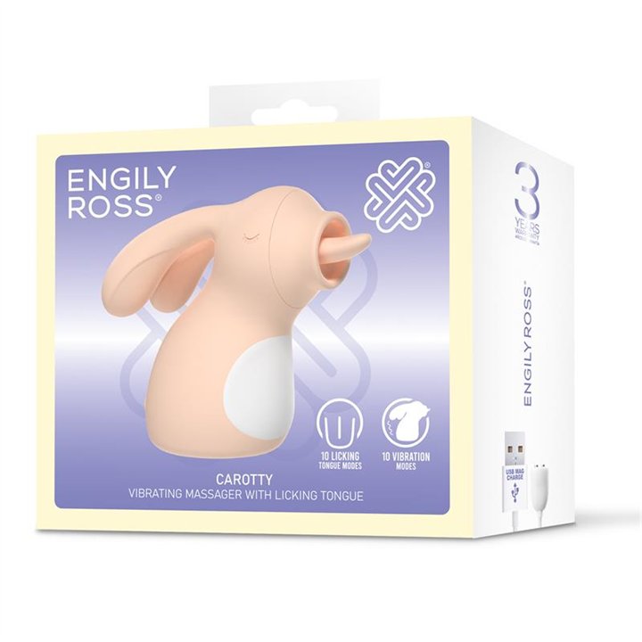 Carotty Massager with Vibration and Licking Tongue - ER00164 - Teknashop Ltd