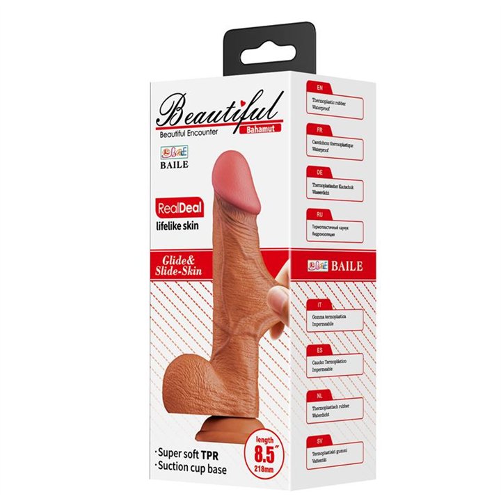 Bahamut Relistic Dildo Slide Skin 8.5 - BW-008105NR-1 - Teknashop Ltd