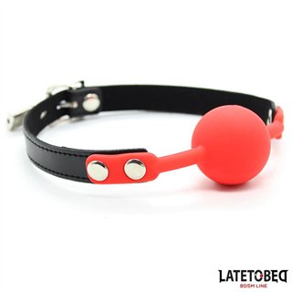 Silicone Ball Gag with Padlock Red - 8436615007363 - Teknashop Ltd