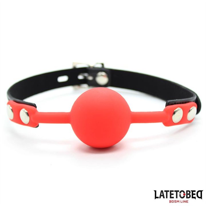 Silicone Ball Gag with Padlock Red - 8436615007363 - Teknashop Ltd