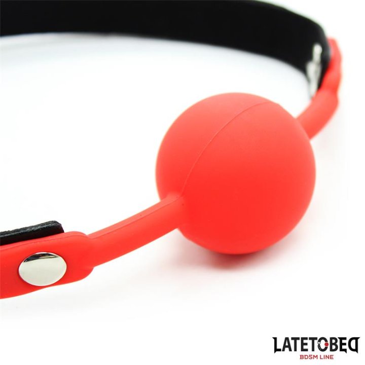 Silicone Ball Gag with Padlock Red - 8436615007363 - Teknashop Ltd