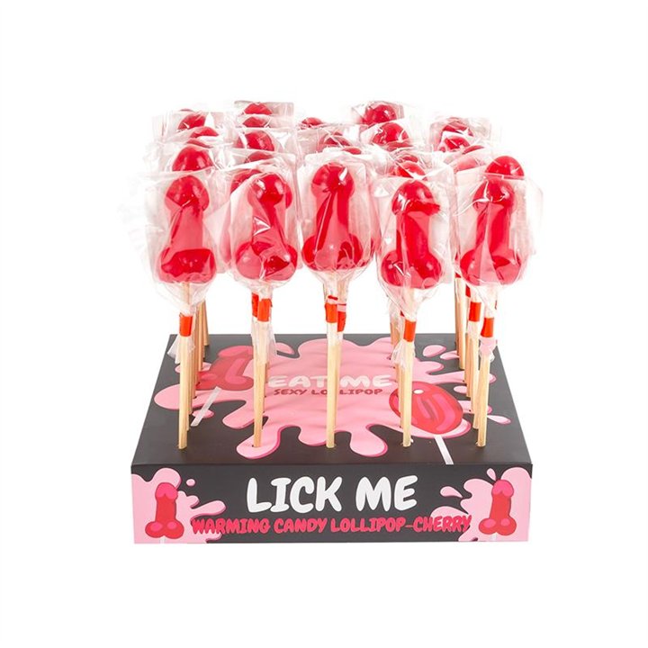 Display Cherry Lollipops Spicy Warming Effect 40 pcs - F9970 - Teknashop Ltd