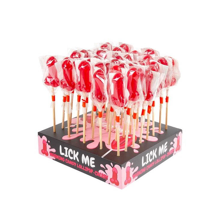 Display Cherry Lollipops Spicy Warming Effect 40 pcs - F9970 - Teknashop Ltd