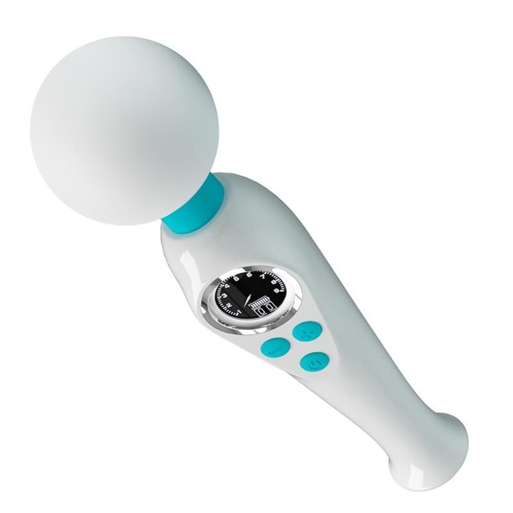 Skyler Massager Wand with Digital Screen White - BW-055016LED-3 - Teknashop Ltd
