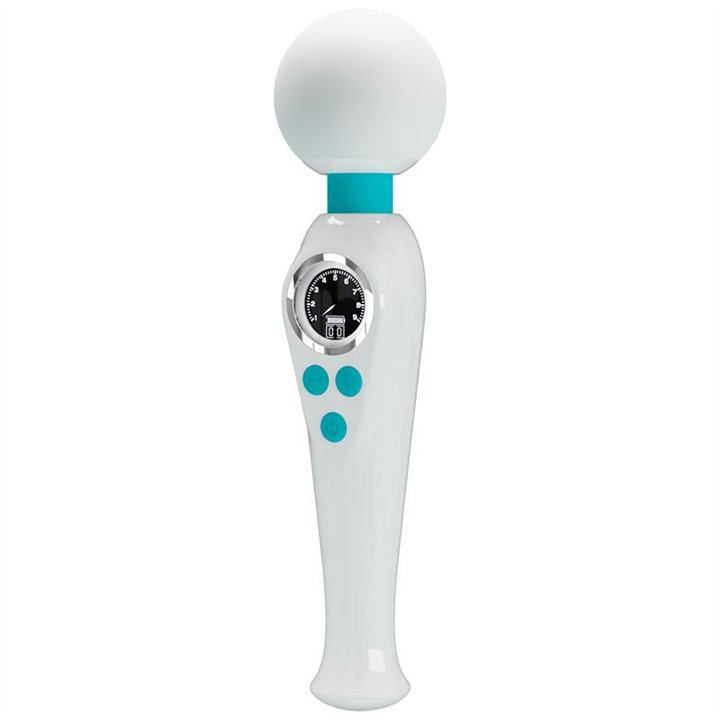 Skyler Massager Wand with Digital Screen White - BW-055016LED-3 - Teknashop Ltd