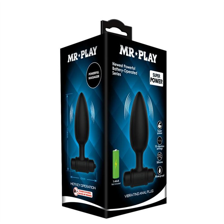 Vibrating Anal Plug - BI-040107-MR - Teknashop Ltd