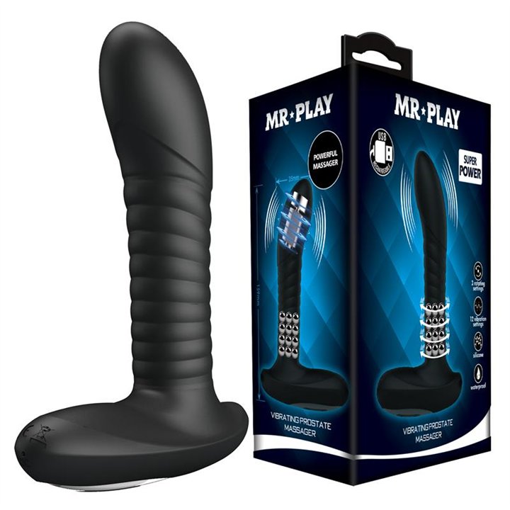 Prostate Massager with Vibration and Rotating Balls - BI-040065-1-MR - Teknashop Ltd