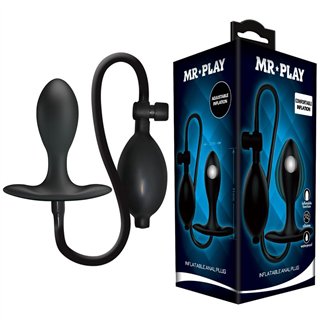 Inflatable Anal Plug with Internal Ball Weight - BI-040096Q-MR - Teknashop Ltd