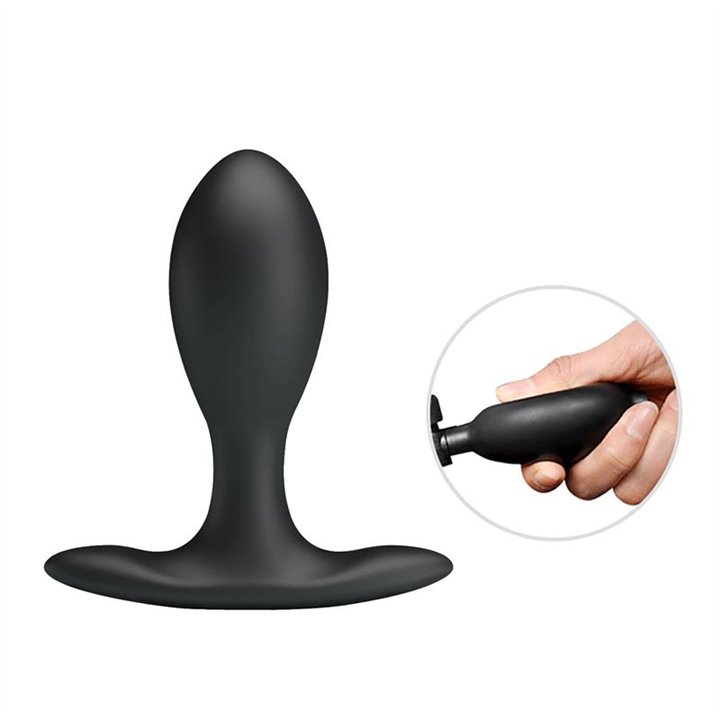 Inflatable Anal Plug with Internal Ball Weight - BI-040096Q-MR - Teknashop Ltd