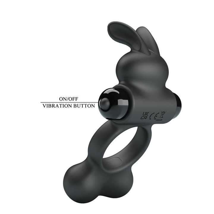 Yusuf Vibrating Penis Ring with Steel Beads 2x33gr - BI-210346 - Teknashop Ltd