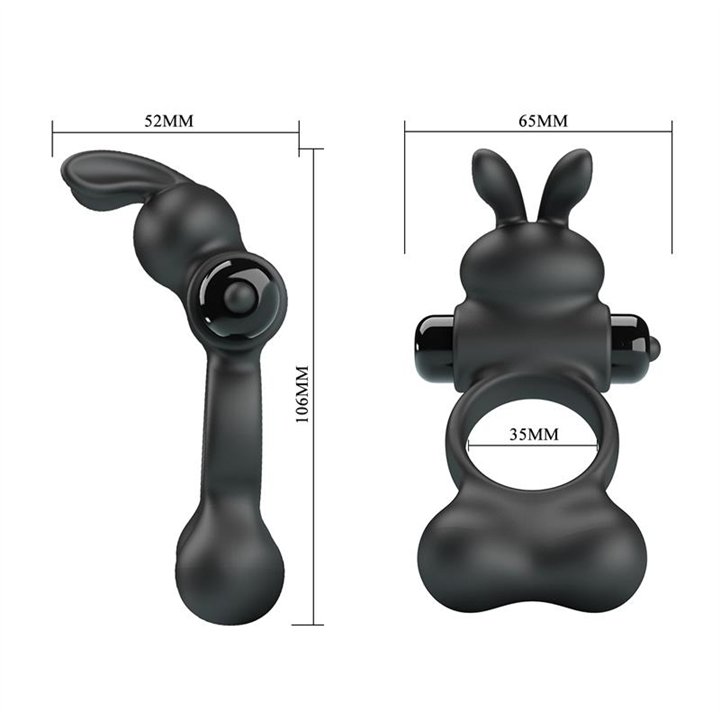 Yusuf Vibrating Penis Ring with Steel Beads 2x33gr - BI-210346 - Teknashop Ltd
