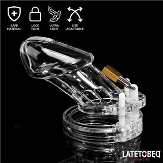 Chastity Penis Cage Long Clear - 8436626090095 - Teknashop Ltd