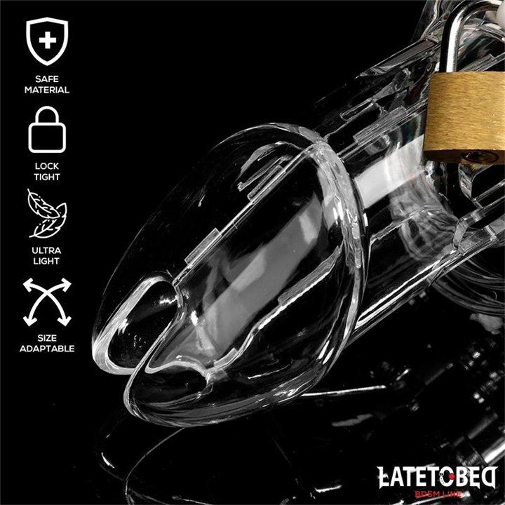 Chastity Penis Cage Long Clear - 8436626090095 - Teknashop Ltd