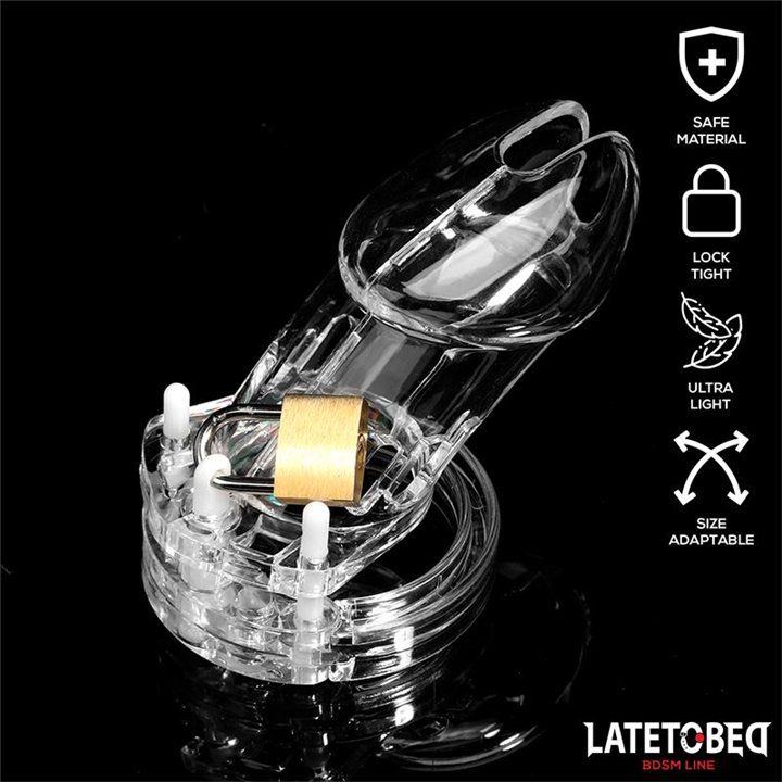 Chastity Penis Cage Long Clear - 8436626090095 - Teknashop Ltd