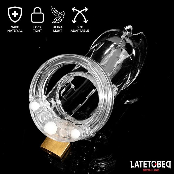 Chastity Penis Cage Long Clear - 8436626090095 - Teknashop Ltd