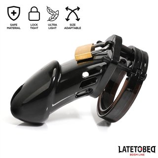 Chastity Penis Cage Long Black - 8436626090088 - Teknashop Ltd