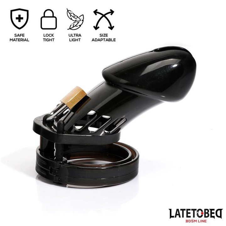 Chastity Penis Cage Long Black - 8436626090088 - Teknashop Ltd