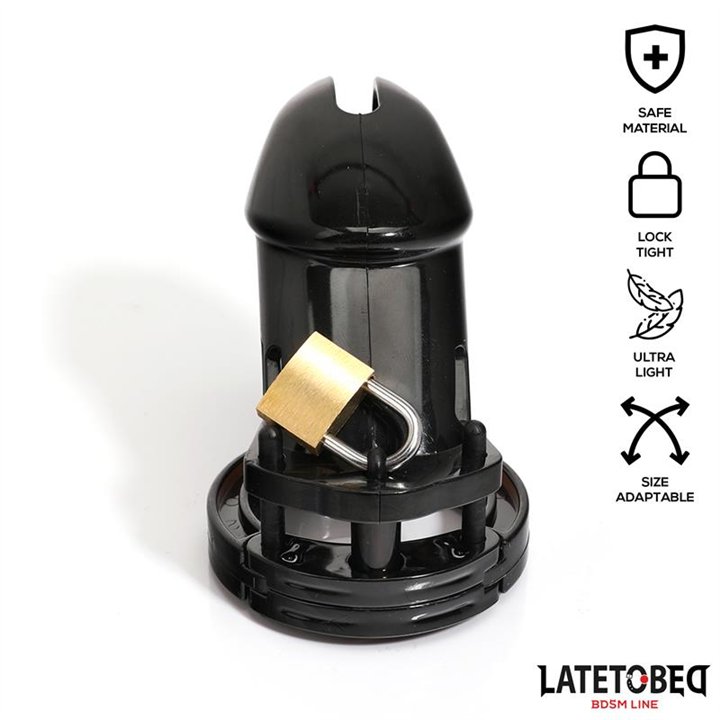 Chastity Penis Cage Long Black - 8436626090088 - Teknashop Ltd
