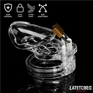 Chastity Penis Cage Short Clear - 8436626090071 - Teknashop Ltd