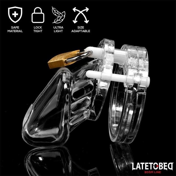 Chastity Penis Cage Short Clear - 8436626090071 - Teknashop Ltd