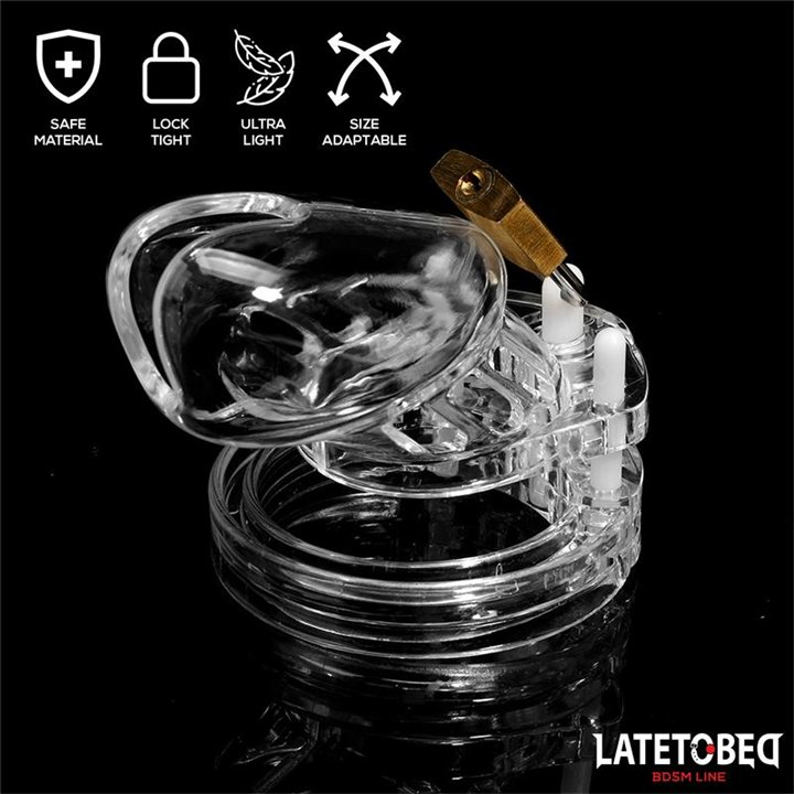 Chastity Penis Cage Short Clear - 8436626090071 - Teknashop Ltd