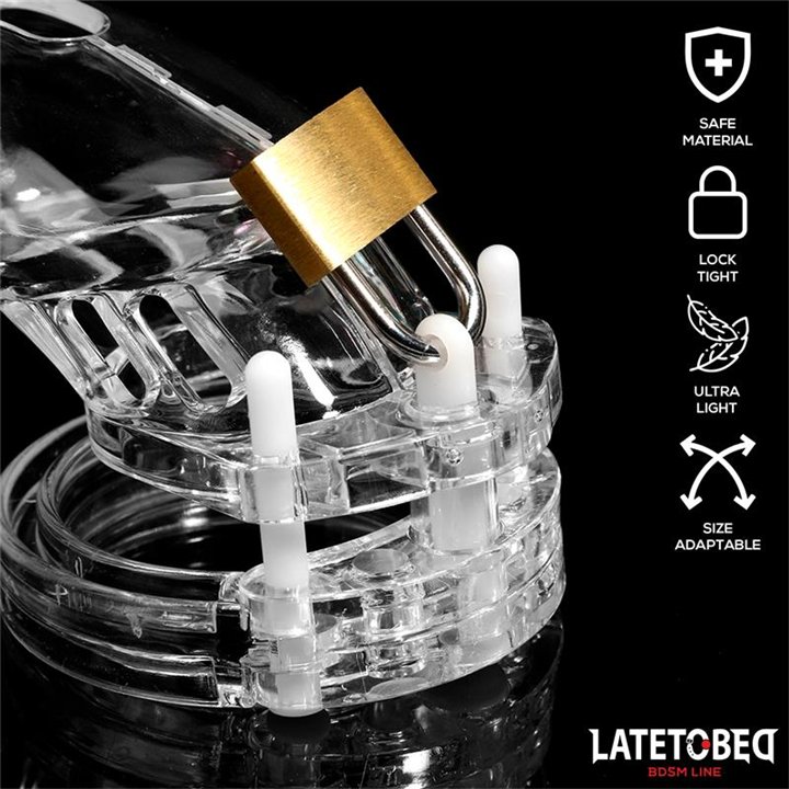 Chastity Penis Cage Short Clear - 8436626090071 - Teknashop Ltd