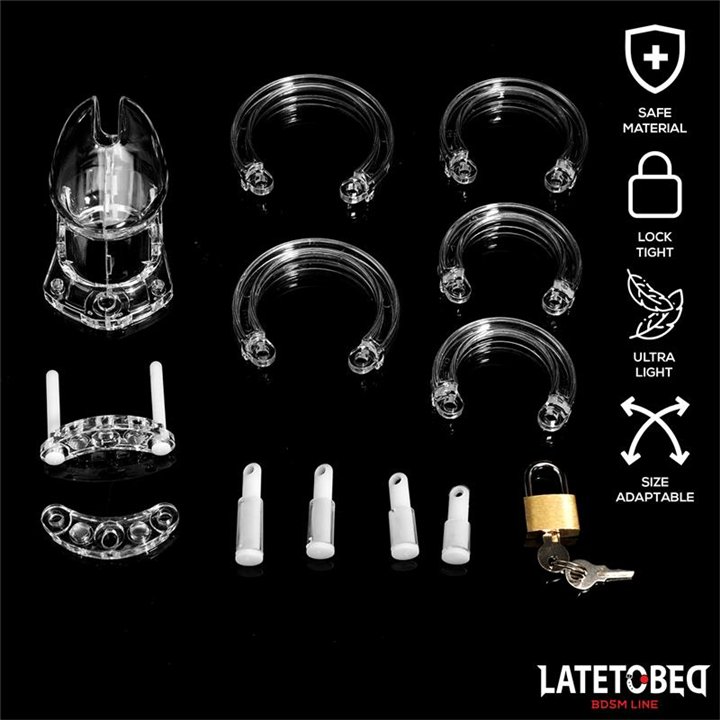 Chastity Penis Cage Short Clear - 8436626090071 - Teknashop Ltd