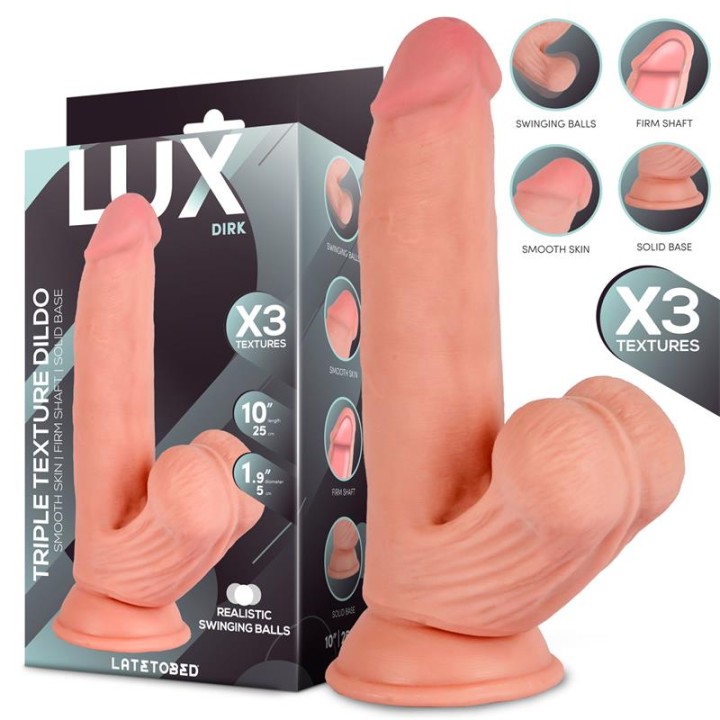 Dirk Triple Density Dildo with Swinging Balls 10 - LX-803 - Teknashop Ltd