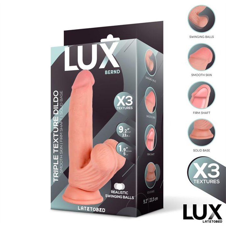 Bernd Triple Density Dildo with Swinging Balls 9.2 - LX-802 - Teknashop Ltd