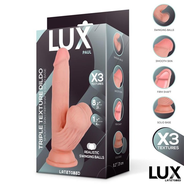 Paul Triple Density Dildo with Swinging Balls 8.2 - LX-800 - Teknashop Ltd