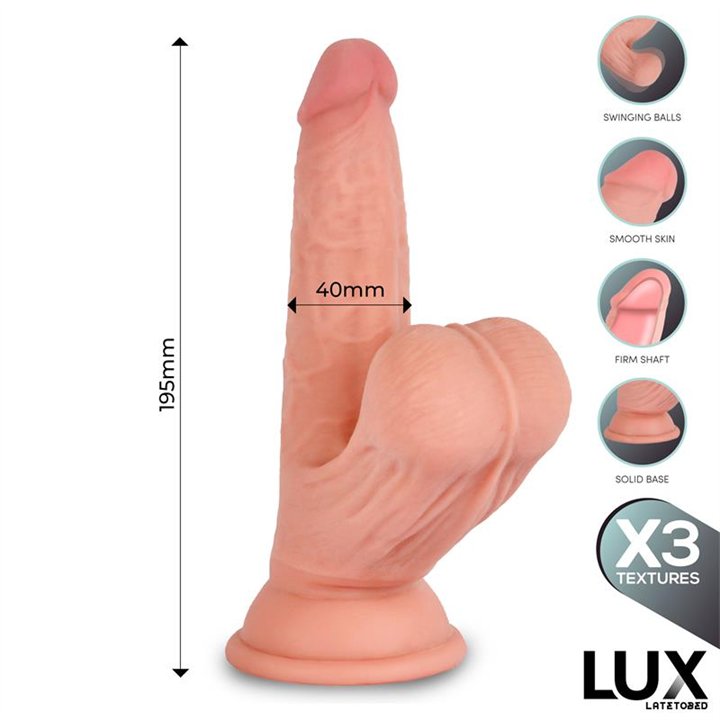 Lars Triple Density Dildo with Swinging Balls 7.6 - LX-799 - Teknashop Ltd