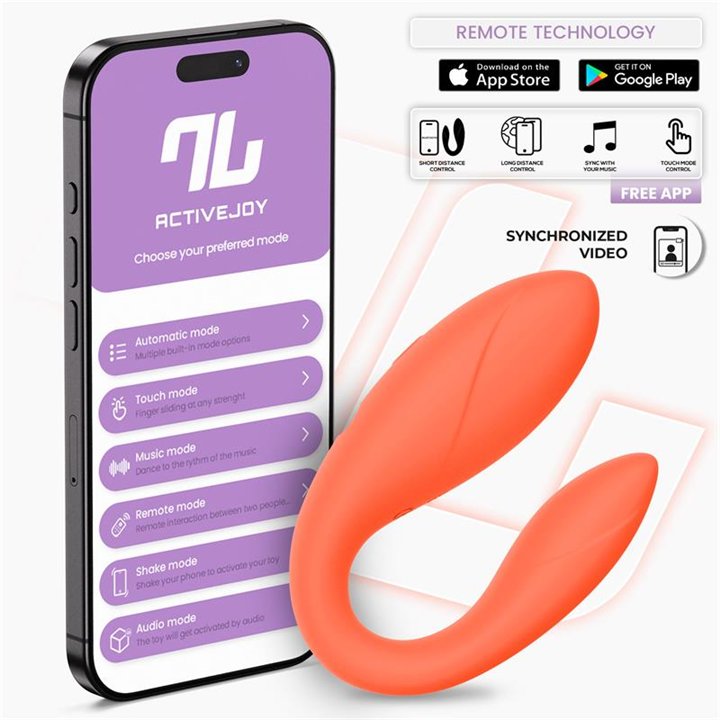 Couple Toy with App Flexible Silicone Salmon - IN-477 - Teknashop Ltd