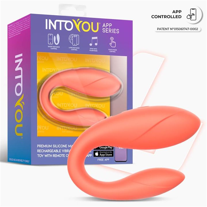 Couple Toy with App Flexible Silicone Salmon - IN-477 - Teknashop Ltd