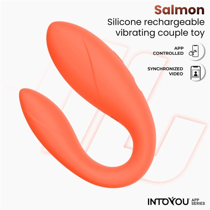 Couple Toy with App Flexible Silicone Salmon - IN-477 - Teknashop Ltd
