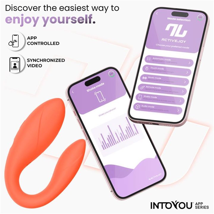 Couple Toy with App Flexible Silicone Salmon - IN-477 - Teknashop Ltd
