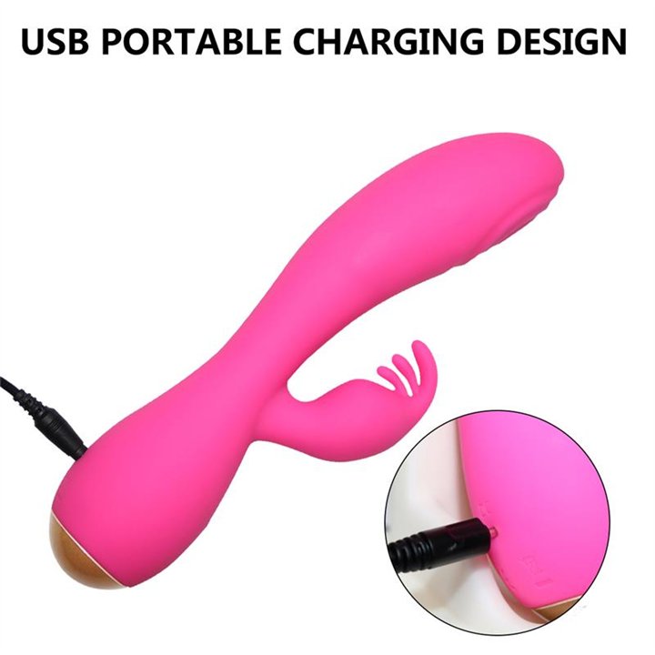 Magic Stick Rabbit Vibe with Pulsation Fuchsia - CS-A008-5 - Teknashop Ltd