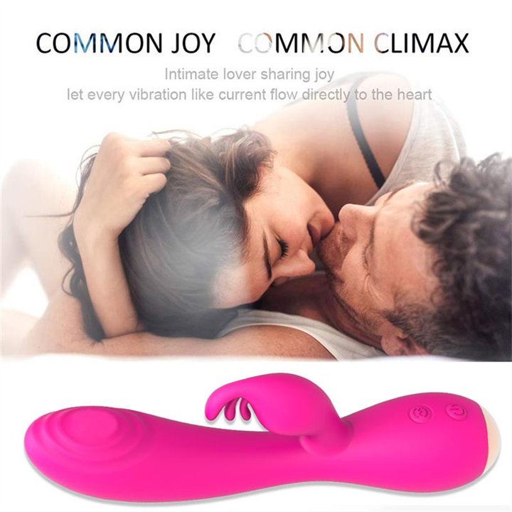 Magic Stick Rabbit Vibe with Pulsation Fuchsia - CS-A008-5 - Teknashop Ltd